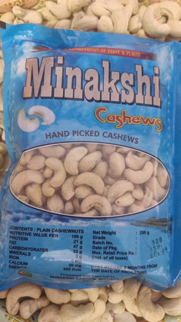 Minakshi Cashews: A Healthy Combination of Taste and Purity 250g - Image 2