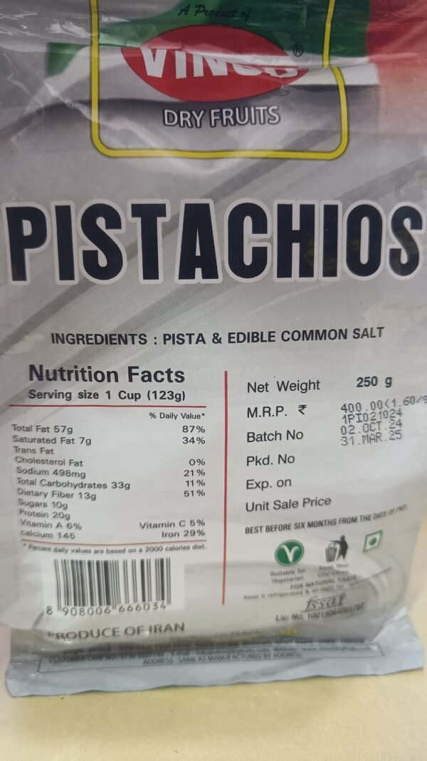 Vinod Dry Fruits Pistachios: A Delightful Treat 250g - Image 4