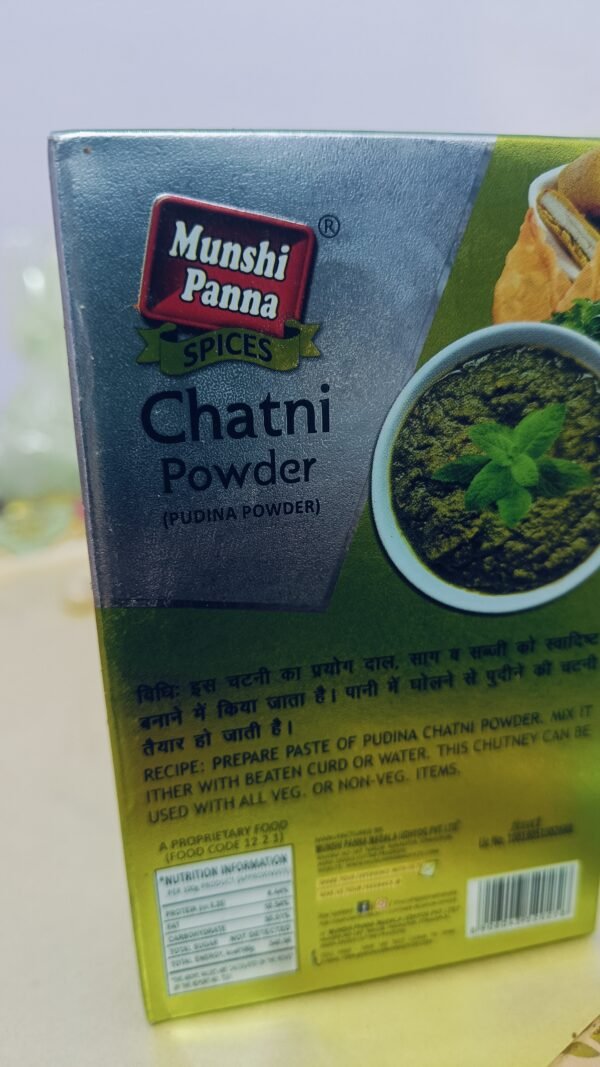 Munshi Panna Masala Pudina Powder Favourful & Taste 100g - Image 2